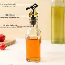 Premium Glass Oil And Vinegar Bottle Set, Includes Salt And Pepper Shakers - With Marble Patterned Base, Suitable For Kitchen And Dining Room. 150ml And 2 X 100ml Bottles. - Multicolor - View 11