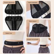 Đai hỗ trợ eo điều chỉnh được (1 chiếc) - Hỗ trợ lưng và cột sống, thích hợp cho tập thể dục, chạy bộ, chơi golf và các công việc năng động như nhân viên y tế, dùng được cho cả nam và nữ. - màu đen - Xem 7