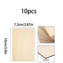 1 bộ/10 miếng gỗ hình chữ nhật dùng cho trẻ em tự làm đồ thủ công, vẽ tranh, phác thảo, hoạt động giáo dục mầm non. - Nhiều màu - Xem 7