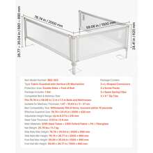 Barandillas de protección para cuna de bebé - 68-89 cm - Ver 7