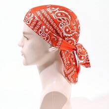 1pc Elastic Chameleon Pirate Hat (Pattern Random), Cycling Sports Headband Bandana For Men & Women,Beach,Travel - Solid Color - View 10