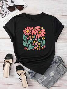 Women T-Shirts - Black - View 1