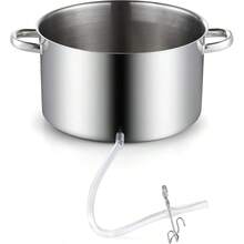 Canning Juice Steamer Extractor Fruit Vegetables For Making Jelly, Sauces, 11-Quart Stainless Steel Multipot With Glass Lid, Clamp, 2-Pcs Hose - View 7