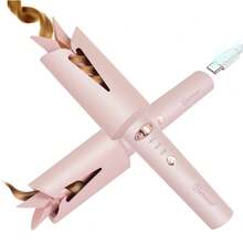 Hatteker 1个25毫米可充电自动旋转卷发棒，便携式无线家用大波浪卷发器美发造型工具 - 粉色 - 查看 10