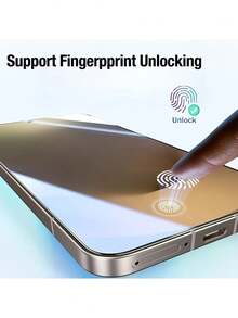 XINHONGYU 适用于三星 Galaxy S 系列的超清屏幕保护膜，支持 0.2 秒指纹解锁，兼容 Galaxy S2 Ultra/26+/26/S25 Ultra/S25+/S25/S24 Ultra/24 Plus/24/23/22/21，全屏覆盖，防指纹，防刮花，无气泡，是生日、送给家人、朋友的绝佳礼物，手机屏幕保护膜，手机配件 - 無色 - 查看 2