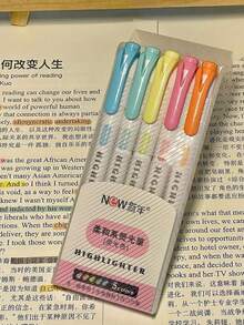 AOPO 5 Colors/10 Colors/15 Colors - Fluorescent Highlighter Set Soft Water-Based Dual-Tip Marker Pens For Marking, Note-Taking, Drawing, Bullet Journaling, Diary, Student Stationery And Office Supplies, Back To School - Sets - View 13