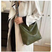 Women's High-Quality PU Bucket Bag, Wide Adjustable Printed Strap, Casual Street Style For Everyday Use - 綠色 - 查看 6