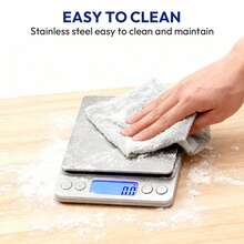 High Precision Digital Food Scale With 0.1g Accuracy And 3kg/6.6lb Capacity, Perfect For Accurate Weighing.Slim And Compact Design Saves Space - Light Grey - View 8