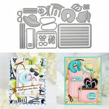 1 khuôn cắt kim loại, họa tiết vali du lịch, thích hợp cho việc tự làm sổ lưu niệm, thiệp chúc mừng và đồ thủ công bằng giấy. - LG26-7913 - Xem 1