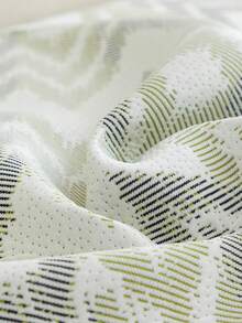 1件幾何菱形提花冰絲紋理沙發靠墊，不黏身冰絲，3D紋理，現代奢華沙發套，四季通用，防滑防塵，固定式沙發套，透氣抗皺，柔軟細膩，保護沙發，可機洗，不變形不起球，不褪色，耐用耐磨，防貓抓，沙發翻新裝飾，提升氛圍，1-4人座，L型沙發，沙發套，長沙發套 - 綠色 - 查看 7