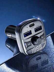 Bluetooth Car Charger With RGB Lighting, Car Charging Adapter - C91 - View 1