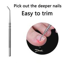 4 Peças Conjunto de Cortador de Unhas e Ferramentas de Manicure em Aço Inoxidável Profissional, Kit de Cuidados com Unhas e Pés Multifuncional com Lâminas Afiadas e Design com Mola, Inclui Lima de Unhas, Empurrador de Cutícula, Cortador de Cutícula, Ideal para Cuidados em Casa - Estilo de bico fino - Visão 6