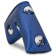 Blue Fisherman Golf Headcover Thick Waterproof PU Embroidery Driver Fairway Wood Head Cover - 藍色直條推桿套 - 查看 2