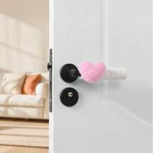 Bộ 1 chiếc chặn cửa hình trái tim màu hồng dễ thương - Chất liệu nhung mềm mại, cấu trúc nhựa bền chắc, thiết kế hình bầu dục | Giảm chấn, bảo vệ tường và khóa cửa khỏi trầy xước | Phụ kiện bảo vệ tường nhà và văn phòng - Xem 7