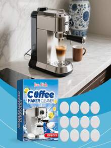 JUE FISH Coffee Machine Cleaning Tablets, Coffee Maker Stain Remover & Descaling Filters Cleaner, Household Universal Washing Tablets - Solid State - View 9