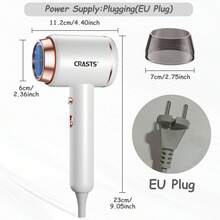 CRASTS High Power Hair Dryer For Home Use, Strong Airflow, Gentle On Hair, Fast Drying, Hot & Minimalist Style, Portable Travel Design, Quiet Operation, With Concentrator Nozzle - White - View 13