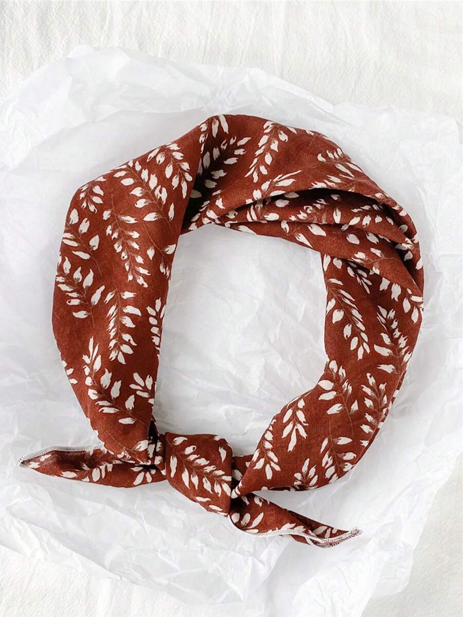 Khăn lụa họa tiết hoa nhí đỏ 60cm, khăn quàng cổ thanh lịch đa năng dành cho nữ, mẫu mới mùa xuân/thu, khăn choàng nhẹ thời trang, vật dụng cần thiết khi đi du lịch, khăn tắm biển.