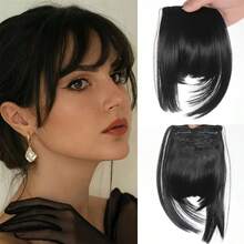 Synthetic Fake Hair Bangs 2Clips In Hair Extension Neat Front Fake Fringe False Hairpiece For Women Clip In Bangs - Multicolor - View 18