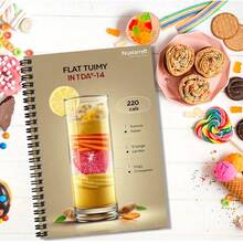 Quaderno a spirale con ricette sane da 220 calorie, la copertina mostra deliziose bevande a base di frutta e verdura contenenti ingredienti come curcuma e arancia. Adatto per chef di casa per registrare il diario di cucina, fare piani di cottura, può anche essere utilizzato come appunti di studio, una scelta regalo unica. - Q - Visualizzare 1