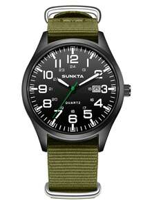 SUNKTA Jam Tangan Quartz Pria LIGE, Jam Tangan Bisnis Modis, Tahan Lama dan Nyaman, Tali Bahu yang Dapat Diatur, Jam Tangan Outdoor 24 Jam - Hitam - View 19