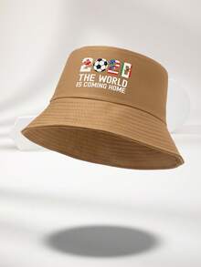 1 pièce Chapeau seau homme 2026 nouveau motif CANADA brisé imprimé personnalisé populaire minimaliste protection solaire noir multicolore mode décontractée extérieure convient pour le port quotidien les voyages en plein air la pêche le visionnage de sports cadeau polyvalent Coupe du Monde 2026 - D - Voir 9