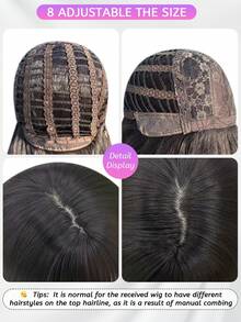 alicegarden 30-Inch Long Synthetic Wig Featuring A Natural Wavy Style In A A Stunning Black-Brown. Designed With Bangs , This False Hairpiece Is Perfect For Ms Daily Party Cosplay Use, Offering A Natural And Natural Durable Wig Gift For Ladies. (No Accessories) - Black Brown - View 9