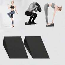 2pcs Adjustable Squat Wedge And Calf Stretch Incline Board - Triangular Yoga Blocks For Stability Training, Leg Strength And Balance - Durable Black Fitness Equipment For Weightlifting, Leg Rehab And Deep Stretching, Smooth Surface, Sturdy Structure, Training Accessory For Gym Users, Yoga Blocks, Squats, Wedge Pad, Fitness Weightlifting, Training Ramp, EVA Calf Raise, Stretching, Heel Raise, Incline Board - Multicolor - View 3