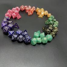 Easytoday High Quality New 7-Piece Star Engraved Dice Set, Novel Acrylic Dice Suitable For Board Games - Multicolor - View 11