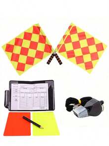 Set de tarjetas de árbitro de fútbol, tarjetas rojas y amarillas, silbato y brazalete de capitán, herramienta de entrenamiento de árbitros, adecuado para fútbol, voleibol, béisbol, aplicable a todos los niveles de partidos y entrenamientos, adecuado como regalo de Navidad - Multicolor - Ver 10