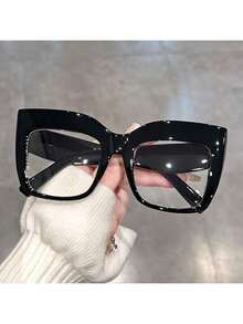 Retro Style Oversized Eye Frame - Transparent Gradient Lenses,  Light Material, Lightweight And Durable Design, Suitable Men And Women, Party, Formal Occasions And Daily Accessories, Retro Glasses, Gradient Colors ZDIY - 紅色的 - 查看 7
