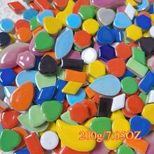 Random Mix Ceramic Mosaic Tiles, 100/200g, Assorted Shapes & Colors, Crafting Material For DIY Jewelry Making, Art & Sewing Supplies, Includes Teardrop/Heart/Willow Leaf/Hexagon/Rectangle/Circle Shapes - JN-01 - View 11