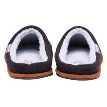 Dunlop - Mens Slip On Mule Slippers | Memory Foam Slippers With Hard Traction Rubber Sole - Black - View 4