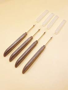 [1/4pcs]Wood Grain Handle Sharp Seam Ripper With Transparent Dust-Proof Protective Cover, Sewing Embroidery DIY Hand Tool For Clothing Alteration, Embroidery Rework, Patchwork Adjustment, Doll Making, Old Clothes Remake And More - Cola Thread Remover - View 6