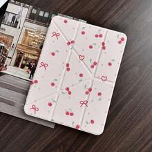 1 chiếc ốp lưng máy tính bảng trong suốt hình trái tim anh đào, có chân đế gập ba, tự động tắt/mở màn hình, tương thích với iPad Pro 11, Air 11/13 M3, 11 A16, thế hệ thứ 10/9/8/7, Air 4/5, 10.9/10.2/9.7 inch & Galaxy Tab S10/S9/S8 Series, Tab A9+/A8, S10 FE/S9 FE, 11/12.4 inch - Nhiều màu - Xem 6