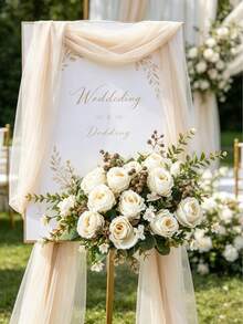 1/3/60pcs Artificial Roses Fabric Flowers - Multipurpose Decorative Flowers Suitable For Weddings, Engagements, Home And Seasonal Celebrations - Vase Not Included - White - View 2