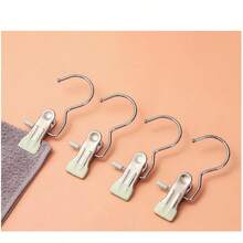 10 piezas de pinzas de ropa de acero inoxidable de alta calidad, estante ajustable de metal para pantalones con pinzas, pinzas de lavandería con ganchos, pinzas portátiles para colgar ropa, pantalones, faldas, decoración, primavera, minimalista, blusas de verano - Multicolor - Ver 13