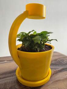 1pc Simulated Rain Planter - Top Water Storage Chamber - Can Simulate Rainfall - Quick Disassembly Design - Built-In Rain Spray Device - Suitable For Indoor Small Plants - With Tray - A - View 2