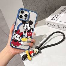 This Disney Mickey Mouse Pattern Lanyard Phone Case Features A Strong Magnetic Closure And Full Coverage Of Acrylic And TPU Material. It's Shockproof, Lightweight, And Suitable For IPhone17/16/11/13/15/15 Plus/15 Pro/15 Pro Max/12/14 Pro Max/11 Pro Max/12 Pro/12 Pro Max/13. It's A Popular Birthday Gift, Business Gift, Durable, Stain-Resistant, And Fingerprint-Resistant New Phone Case For Men And Women. It Also Includes A Mickey Mouse Phone Case And Mickey Mouse Doll Bracelet. Compatible With SamsungGalaxy S20, S21, S22, S23, And S24 Series. It's The Perfect Gift For Friends And Family. This Stylish Phone Case Is Fun, Lightweight, And Durable. IPhone17 Pro Max Phone Case, Minnie Phone Case. - Clear - View 6