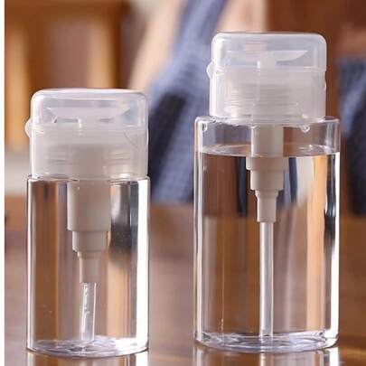 1 pieza Dispensador de bomba, Envase de botella con tapa de presión vacía, Botella de viaje rellenable para desmaquillante, Botella de bomba para quitaesmalte, Conveniente y portátil, Esencial de viaje