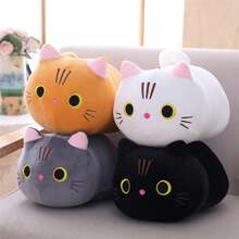 1个可爱卡通猫咪毛绒玩具，柔软毛绒小猫玩偶，多种颜色可选，家居装饰，儿童生日礼物，送给女朋友、闺蜜的礼物，母亲节礼物，儿童节礼物 - 彩色 - 查看 12