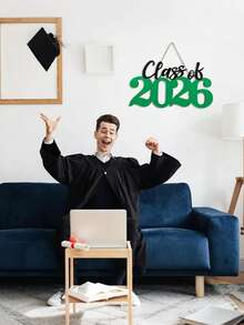 2026年木质毕业装饰品 - 红色2026届毕业生拍照道具和派对装饰，2026届毕业生礼物牌，毕业派对装饰（绿色） - 綠色 - 查看 9