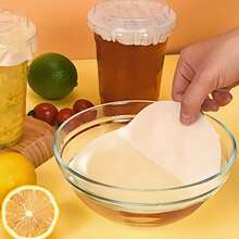 50/100/500pcs Coffee Anti-Leakage Paper Membrane, Anti-Oil Spill, White Leakage-Proof Cup Lid Liner, Suitable For Milk Tea, Coffee And Other Beverages, Sealing Membrane, Applicable For Commercial And Personal Use, Drinkware Accessories - Multicolor - View 9