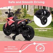 Gaderth 6V Motorcycle For Kids, Ride On Motorcycle With Traning Wheels, Headlight & Music, 2-5mph Adjustabled Speed Electric Bike For Kids,Electric Toddler Bike For Child As The Gift - Pink - View 7