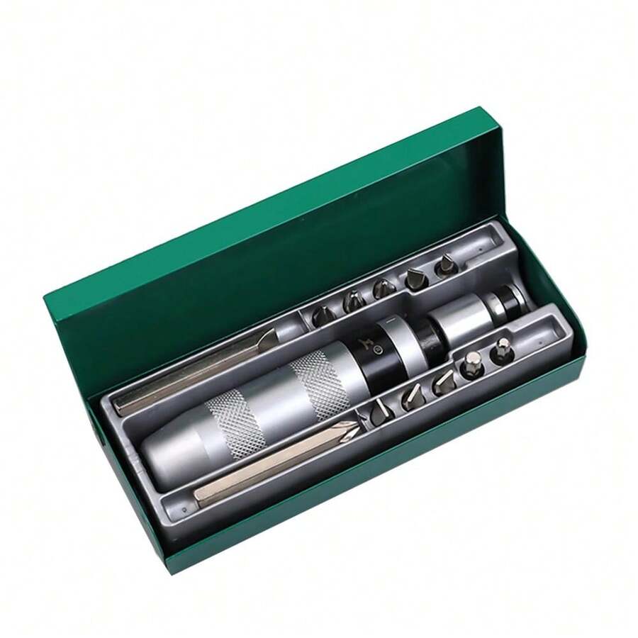 Bộ tua vít đa năng 13 món, 1 hộp bao gồm 13 đầu tua vít dùng cho máy siết vít, đầu tua vít kim loại, đầu đục, dụng cụ tháo vít đa năng, bộ dụng cụ tháo lắp và sửa chữa. - A - Xem 1