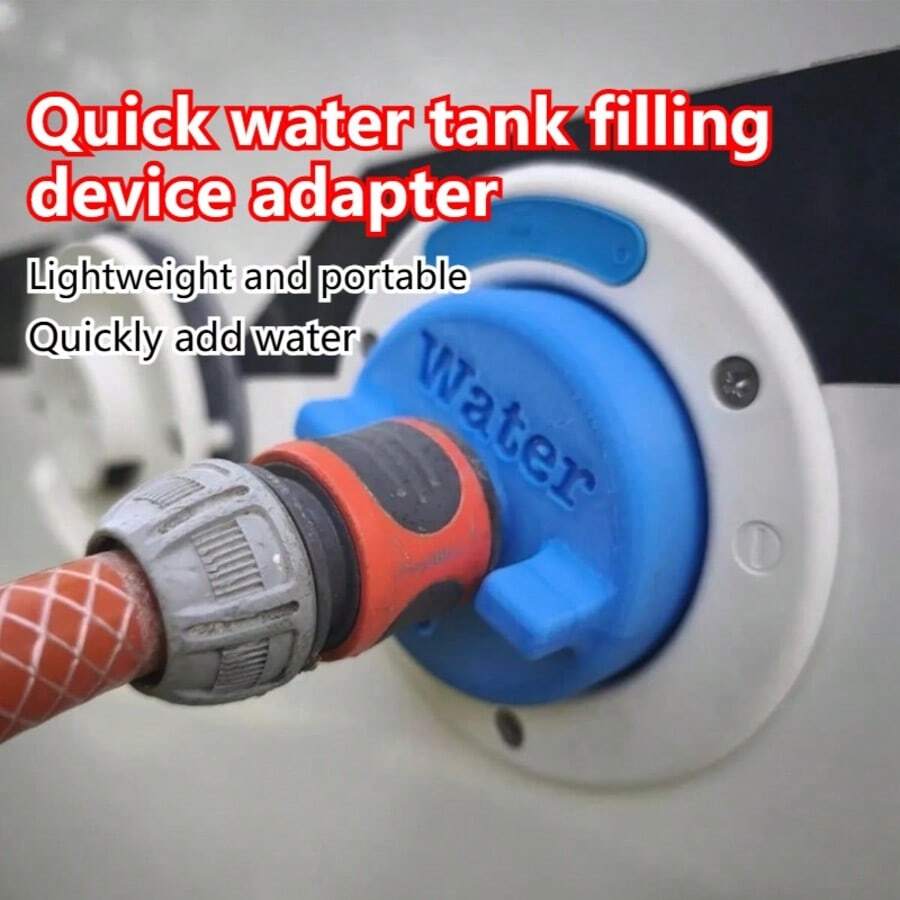 1pc Quick Water Tank Fill Adapter, Easy And Convenient Water Refilling, Non-Slip Buckle, Leak-Proof Design, Easy To Install, Suitable For RV/Camper/Motorhome Fresh Water Tank Filling Water-Adding Device Adapter - Multicolor - View 1