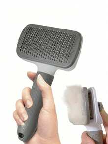 1 lược chải lông tự làm sạch chỉ với một nút bấm - Xám - Xem 8