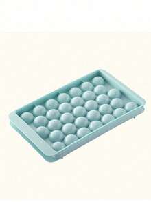 1pc 33-Cavity Blue Ice Ball Mold With Lid, Suitable For Freezer Tray To Make Cocktail Ice Balls, Ice Cube Tray, Ice Cube Mold, Summer - Multicolor - View 9