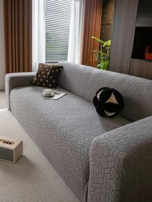 1 bộ bọc ghế sofa liền thân co giãn dùng được cả bốn mùa, chất liệu vải chống trượt, có thanh xốp chống trượt, có thể giặt máy, chống bụi, thân thiện với thú cưng, phù hợp cho phòng ngủ, văn phòng, phòng khách. - Màu xám đen - Xem 5