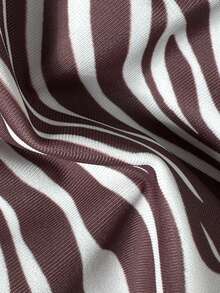 Elegant Zebra Print Bikini Set - White 2 Pieces With Burgundy Floral Accent | Charming Beach Style For Summer Vacation - Multicolor - View 8