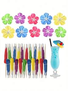 50/5pcs Palillos con Paraguas para Cócteles, Palillos con Paraguas Decorativos para Cócteles, Hechos de Palillos de Madera, Adecuados para Decoración de Fiesta Tropical Hawaiana, Palillos con Paraguas de Coco, Palillos con Paraguas de Flores para Bebidas, Decoración de Cupcakes, Palillos Tropicales, 6 Colores, Adecuados para Bar Tiki, Picnic, Fiesta de Cumpleaños, Palillos para Vacaciones, Paraguas de Papel Decorativos, Decoración de Bebidas, Acentos para Fiesta de Boda Tropical - multicolor - Ver 4